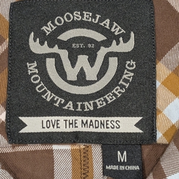 Moosejaw Mountaineering Linwood Flannel Shirt Women's Medium Brown Plaid NWT - Picture 7 of 11